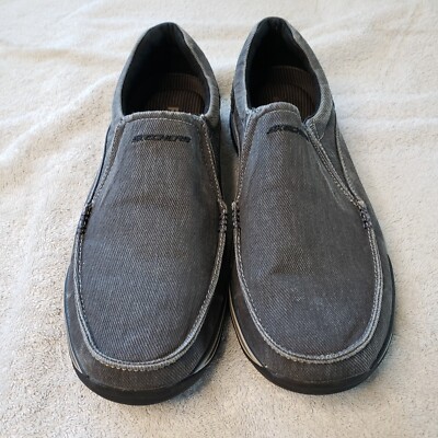 Skechers Creston Moseco Moccasin Slip On Loafer Mens 10 Gray