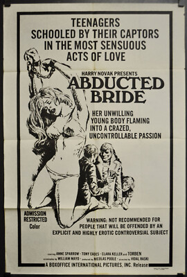 Abducted Bride / SINFUL DWARF 1973 ORIGINAL 27X41 MOVIE POSTER SEXPLOITATION