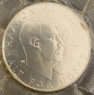 1970 Norway 25 Kronor Silver Coin. Uncirculated Gem. | eBay