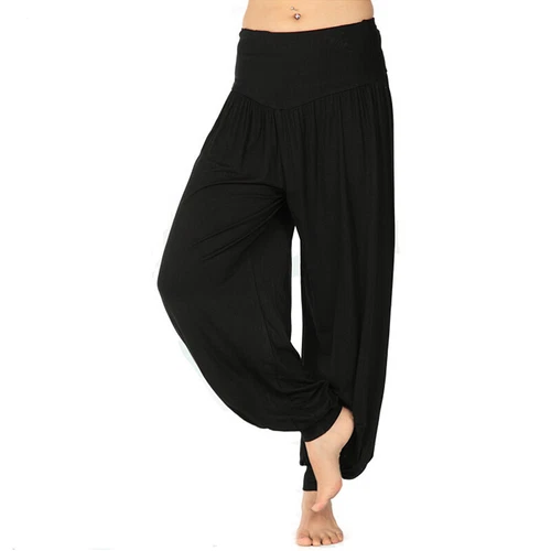 Women Harem Pants Indian Hippie Pant Ladies Casual Gym High Waist Bottoms - Picture 17 of 31
