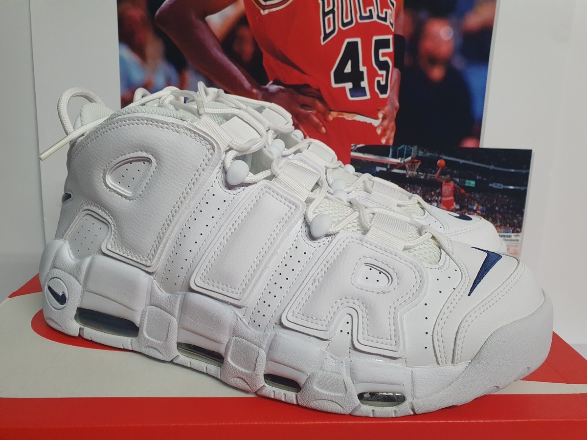 Nike AIR MORE UPTEMPO 96 White Midnight Navy Men's UK 10 EUR 45