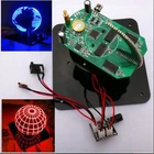 Spherical Rotation LED Kit 56 POV Rotating Clock Parts + TTL Serial Downloader