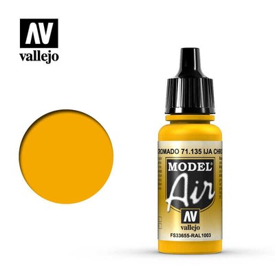 VALLEJO MODEL AIR 71135 IJA CHROME YELLOW (fs33655/RAL1003) 17ml (Acrylic Paint)