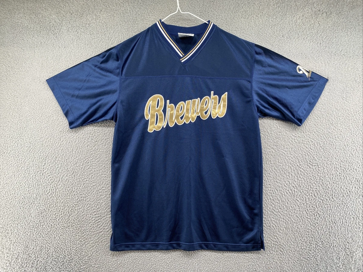 Vintage Lee Sport Milwaukee Brewers Blank SS Jersey Mens Size