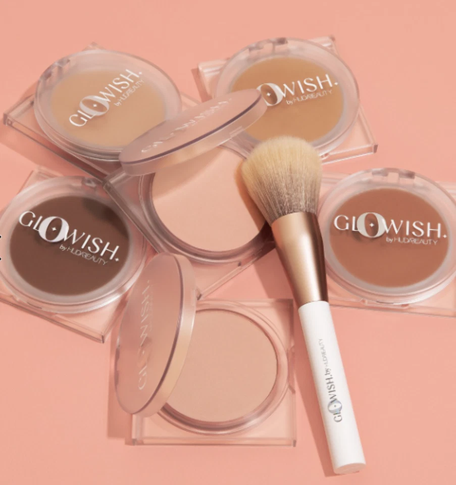 HUDA BEAUTY GloWish Luminous Pressed Powder - 0.35oz -Select Shade NEW Buildable - Image 3 of 4