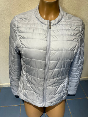 ORSAY LIGHT BLUE Puffer Zip-up Jacket w/ No Collar - Women's Sz 36