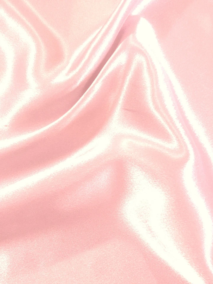 4.0 Yds-PALE PINKISH MAUVE Light Weight High Sheen CHARMEUSE SATIN Fabric - Image 3 of 4