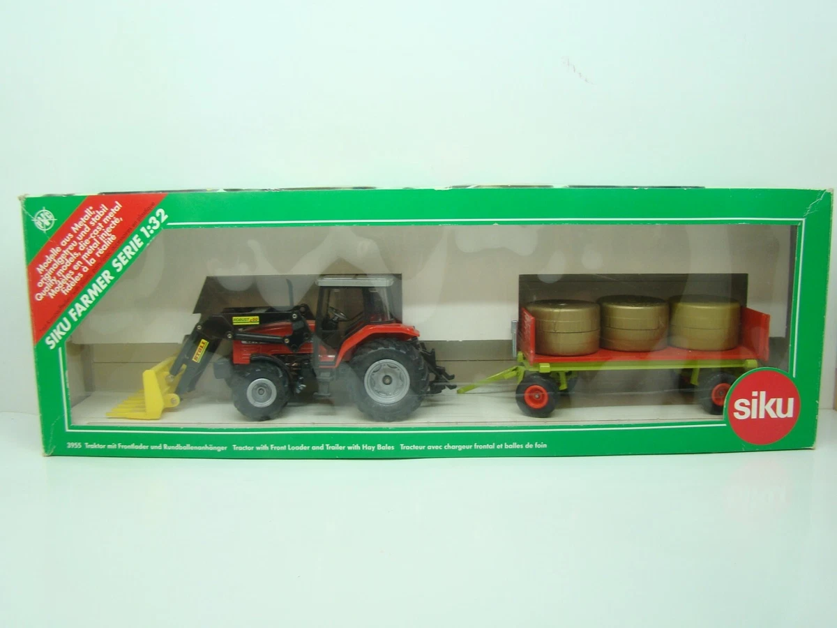 SIKU FARMER - 3955 - TRACTOR SET M.F 4270 + TRAILER - 1/32 - BOX - OLD 