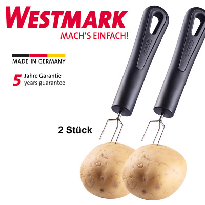 2 x Westmark Pellkartoffelgabel Kartoffelgabe Kartoffelhalter zum Schälen Gentle