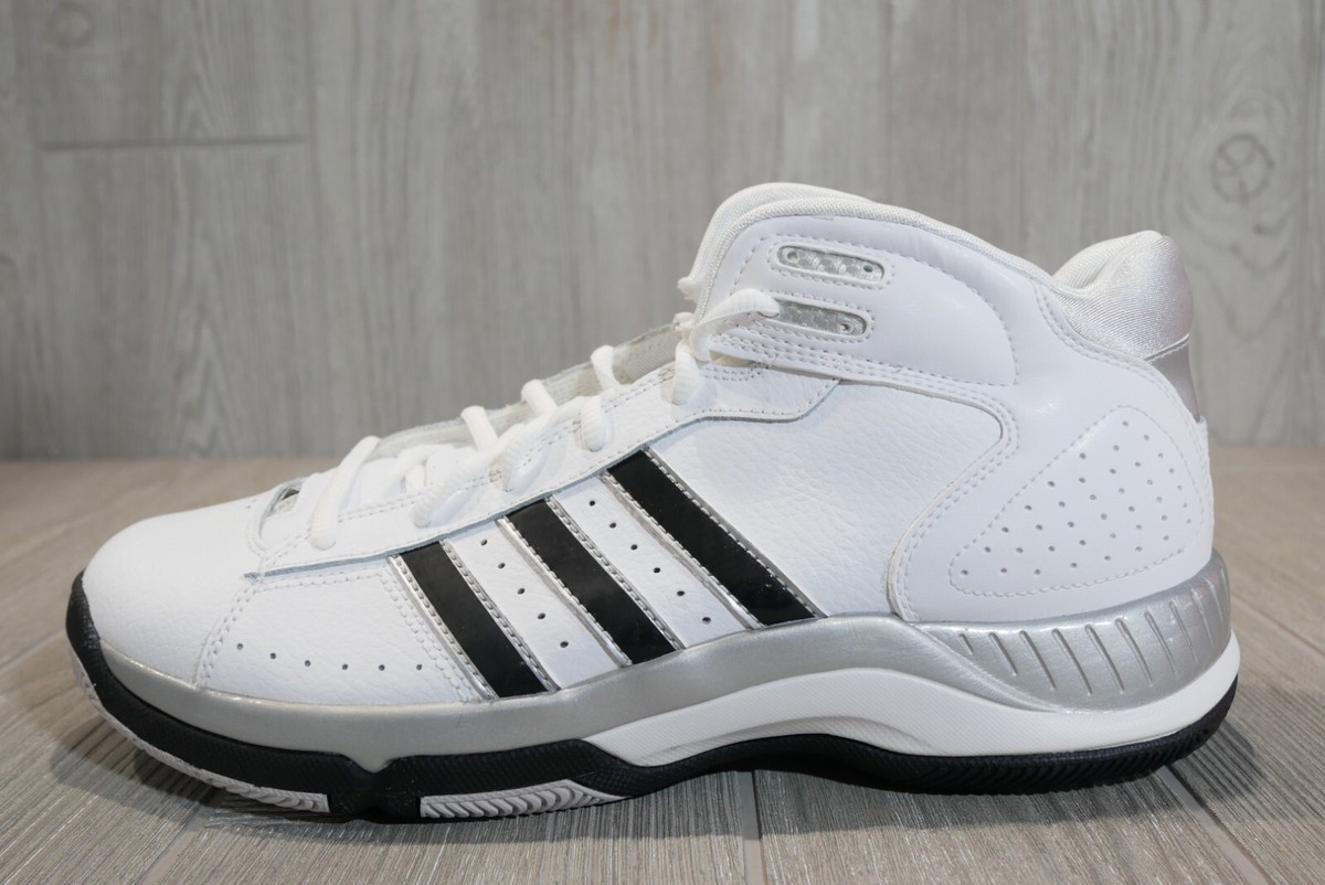 New Rare Vintage Adidas Blindeside 4 White Basketball Shoes  display picture 3