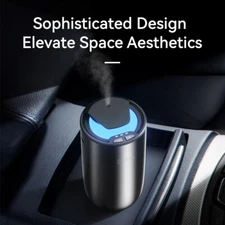 Scenta Smart Car Air Freshener Auto On/Off LED Portable Premium Aluminum Black