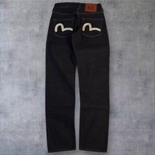 Evisu No.2 2000 Embroidered Gull Indigo Selvedge Denim Jeans Size 28x35