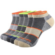 JOYN E Mens Low Cut Athletic Cushion Socks Comfort Running Ankle Socks with
