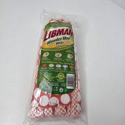 NEW Wonder Mop Refill Libman #02001 Machine Washable MicrFiber GRIPSTRIPS 
