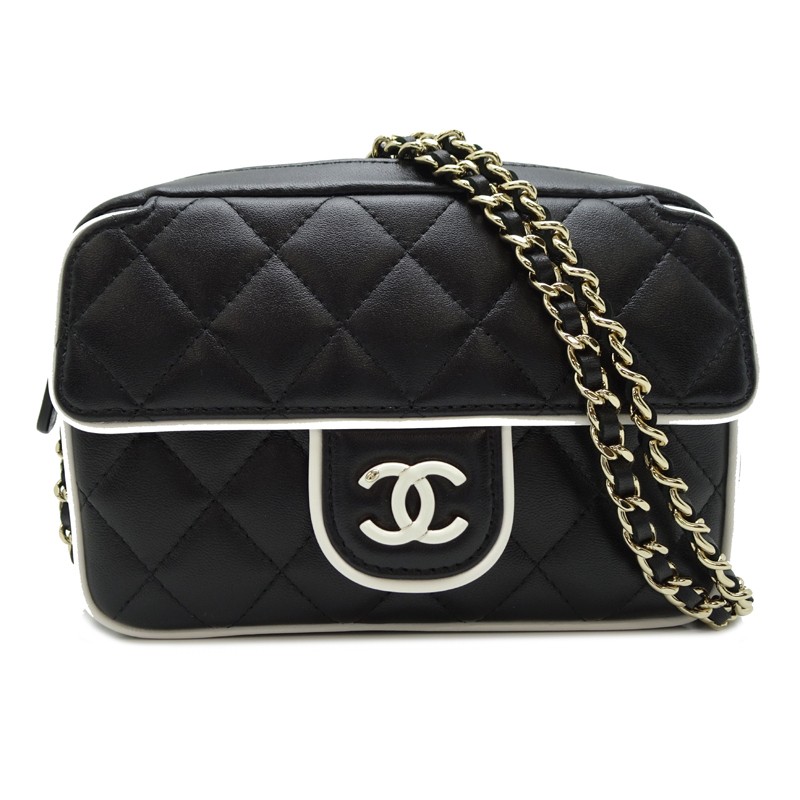 CHANEL Lambskin Matelasse Chain Clutch Shoulder Bag AP4516 872751