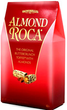 Brown  Halley Almond Roca Buttercrunch Toffee With Almonds-28 OZ New In Box.