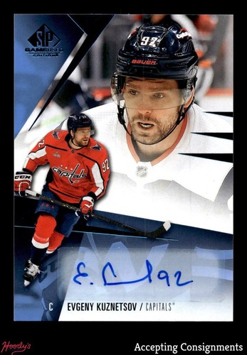 2023-24 SP Game Used Autographs #27 Evgeny Kuznetsov AUTO CAPITALS