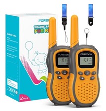 FOREDOM FD688 Kids Walkie Talkies 22 Channels 3 Miles Range Orange