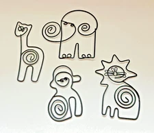 8 Assorted Wild Animal Shape Paper Clips Bookmark for Office School Supplies