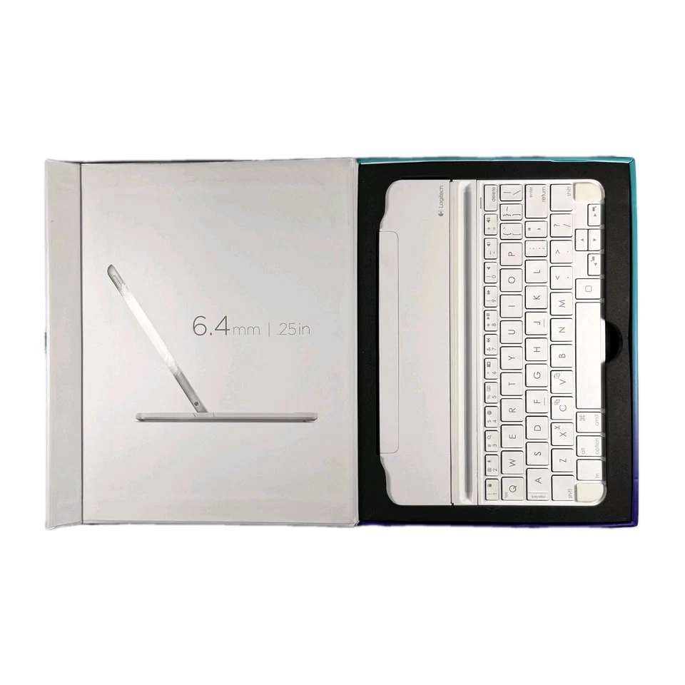 NEW Logitech Ultra thin magnetic clip on keyboard silver cover for Ipad Mini - Image 4 of 4