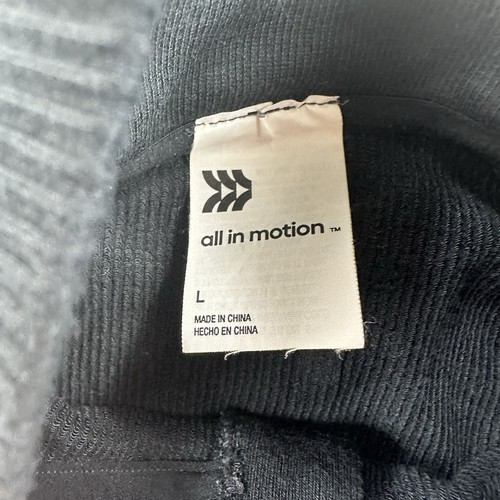 Maglione sportivo All In Motion donna taglia large aderente nero quarto zip - Foto 4 di 7