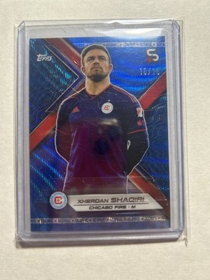 2024 Topps Superstars MLS Xherdan Shaqiri Blue Wave 10/10 Chicago Fire