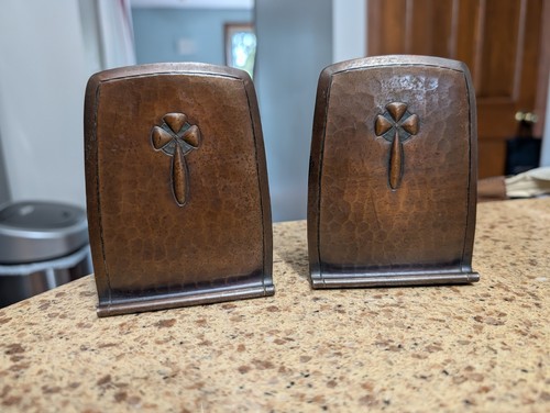 Original 1920's Roycroft Copper Bookends