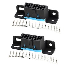 OBD2 16 Pin Female Connector Fixed Harness Female Assembled Plug Dash Port P...