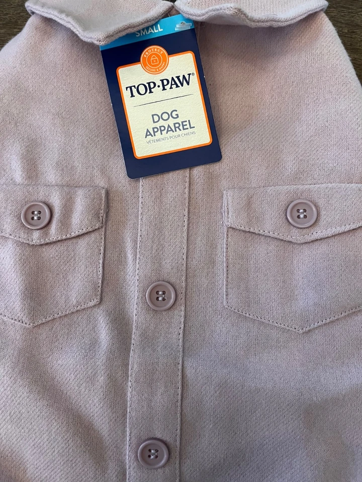 Верхняя лапа размер маленький Doggy Spring пальто Shacket новый с Ярлыками лаванда - Изображение 2 из 4