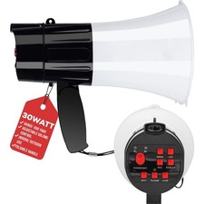 5 Core Megaphone Bullhorn Speaker 30W Professional Bull Horn Battery Power Cheer