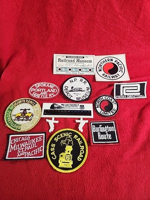 Lot of 10 railroad patches,Plus, Northern Pacific,  SVR, See Pics