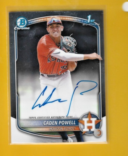 Caden Powell 2025 Bowman Chrome - Auto Prospect - # CPA-CPO / Houston Astros