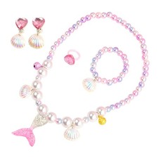  5 in Mermaid Costume Accessories Kids Jewellery Set Childrens Jewelry Necklace