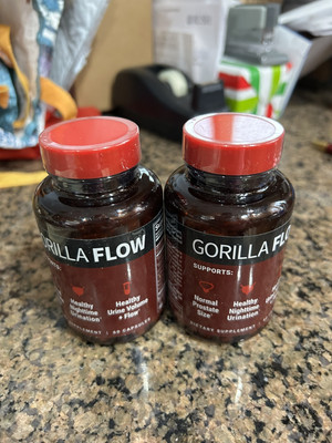 2-Pack Gorilla Flow Capsules Extra Strength Mens Supplement- 120 Capsules