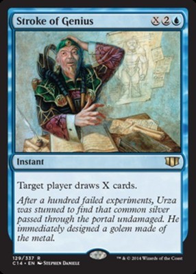 x1 Stroke of Genius R MTG Commander 2014 M/NM, English