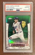 2025 Topps Chrome - Youthquake Roki Sasaki #YQ-10 Green Refractor /99 (RC)