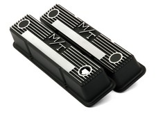 241-83 Holley Mt Valve Covers - Vintage Style - Finned - Sbc - Satin Black 241-83 Holley Mt Valve Covers - Vintage Style - Finned - Sbc - Satin Black