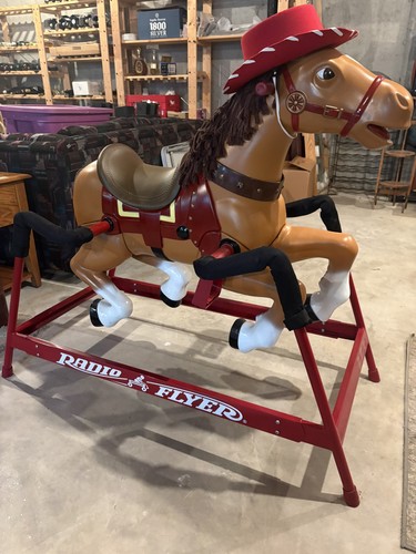 Radio Flyer Blaze Rocking Horse w/Hat - Interactive Spring Model 381