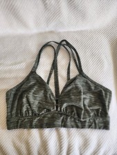 All In Motion Sports Bra XL Gray Racerback Stretch Polyester Blend
