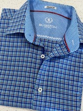Bugatchi Uomo Men's 100 Cotton Long Sleeve Dress Shirt, Shaped Fit, Size Med