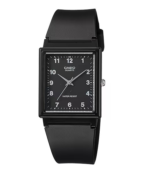 Casio Men’s Black Rectangular Analog Watch - MQ-27-1B