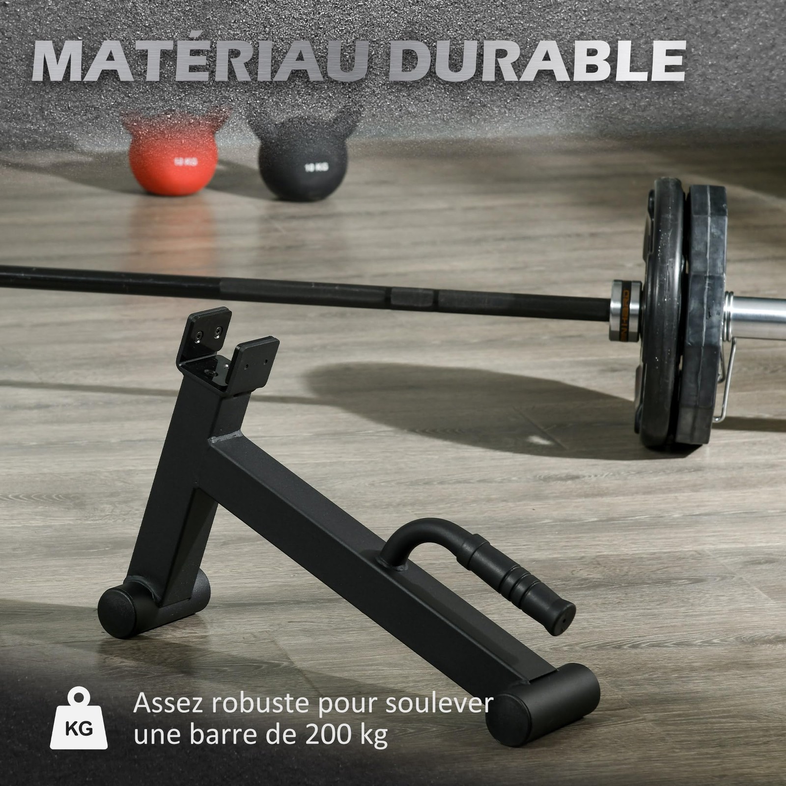 Barbell jack en acier mini format idéal pour optimiser le powerlifting - 4