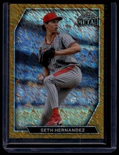 2026 Leaf Metal #153 Seth Hernandez Base Crystal Gold #/1