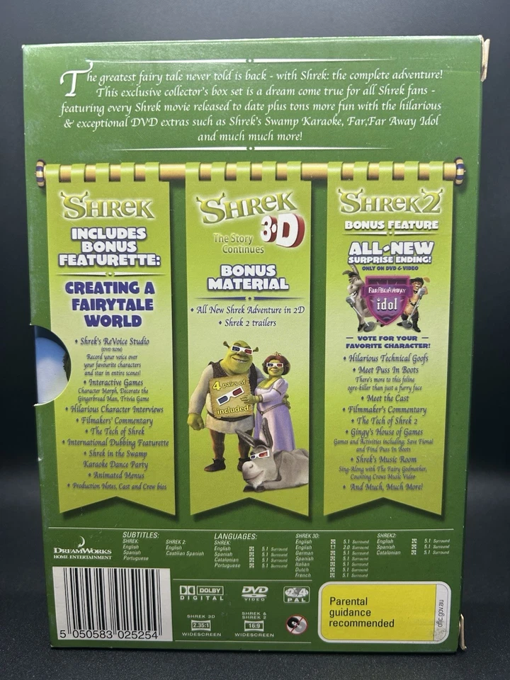 Shrek The Complete Adventure (3 Disc Collector's Set, Shrek 1, Shrek 2, Shrek 3D - Image 2 of 4