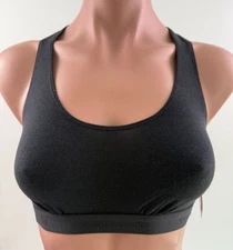 Commando Pima Micro Rib Cotton Blend Racerback Bralette  Black Size XS  NWT