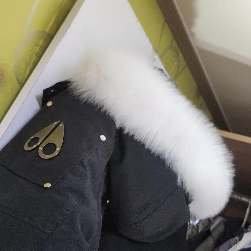 Moncler Men’s Padded Coat in Black & White Fur thumbnail 7