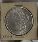 1889 US Morgan Silver Dollar $1 AU+ (Scratch)