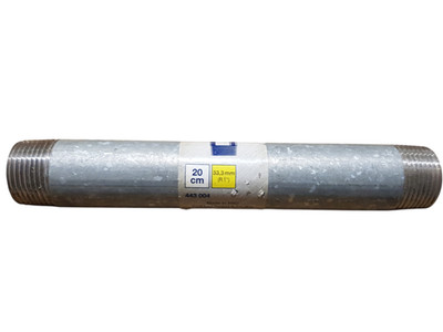 LUX-TOOLS Rohrdoppelnippel 33,3 mm (R 1?)   20 cm   verzinkt - NEU