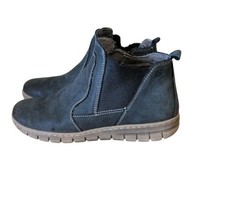 Josef Seibel Women  s Ankle Boots EU 36 US 5 Blue Leather Comfort Slip On Casual