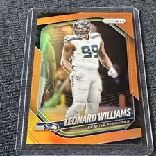 Leonard Williams 2025 Prizm #183 Orange Prizm 212/249 Seattle Seahawks-FOOTBALL 